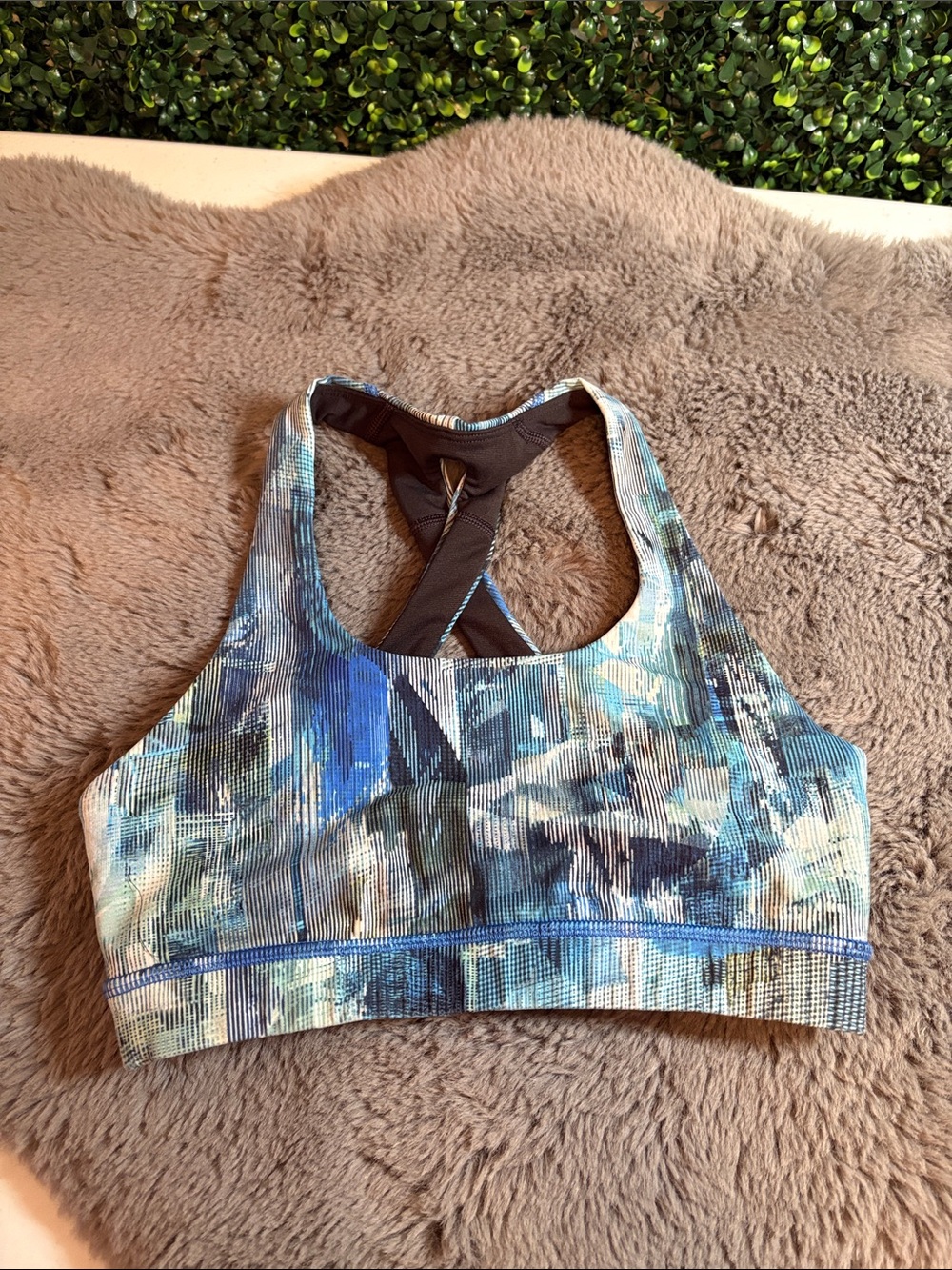 lululemon athletica Blue & Green Sports Bra Size 4